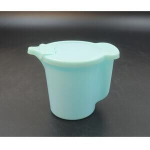 Vintage Tupperware Blue Creamer Container 574 Flip-Top Lid